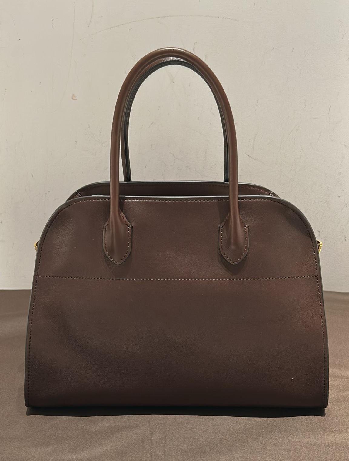 The row - margaux size 12 - saddle  leather deep brown