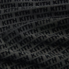 Kith - mesh black logo top