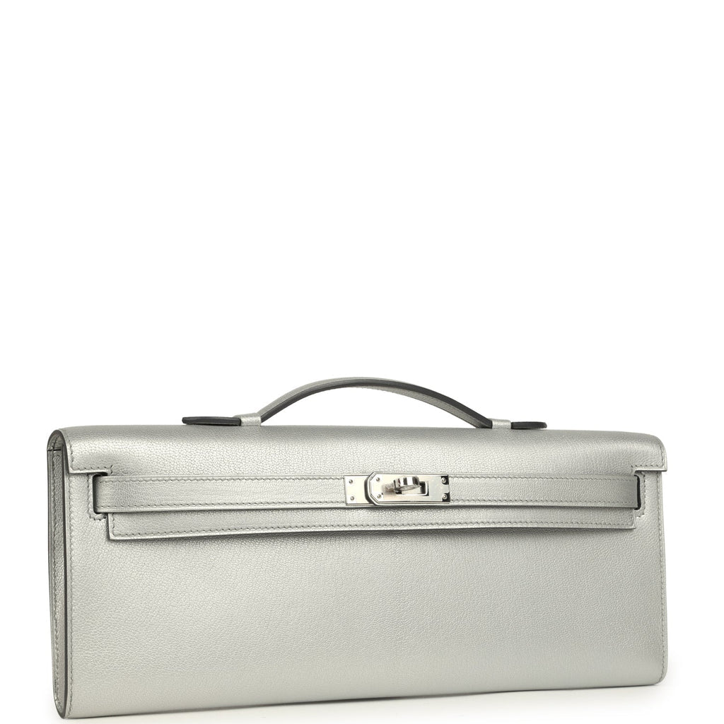 Hermes - kelly cut argent chevre
special leather fashion show piece
limited
