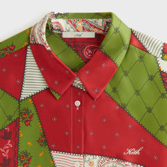 Kith -  Patchwork Print Short & shirt silk set