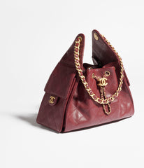 Chanel - 25 dark red caviar leather - small