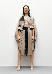 Rokh X H&M - belted twill skirt