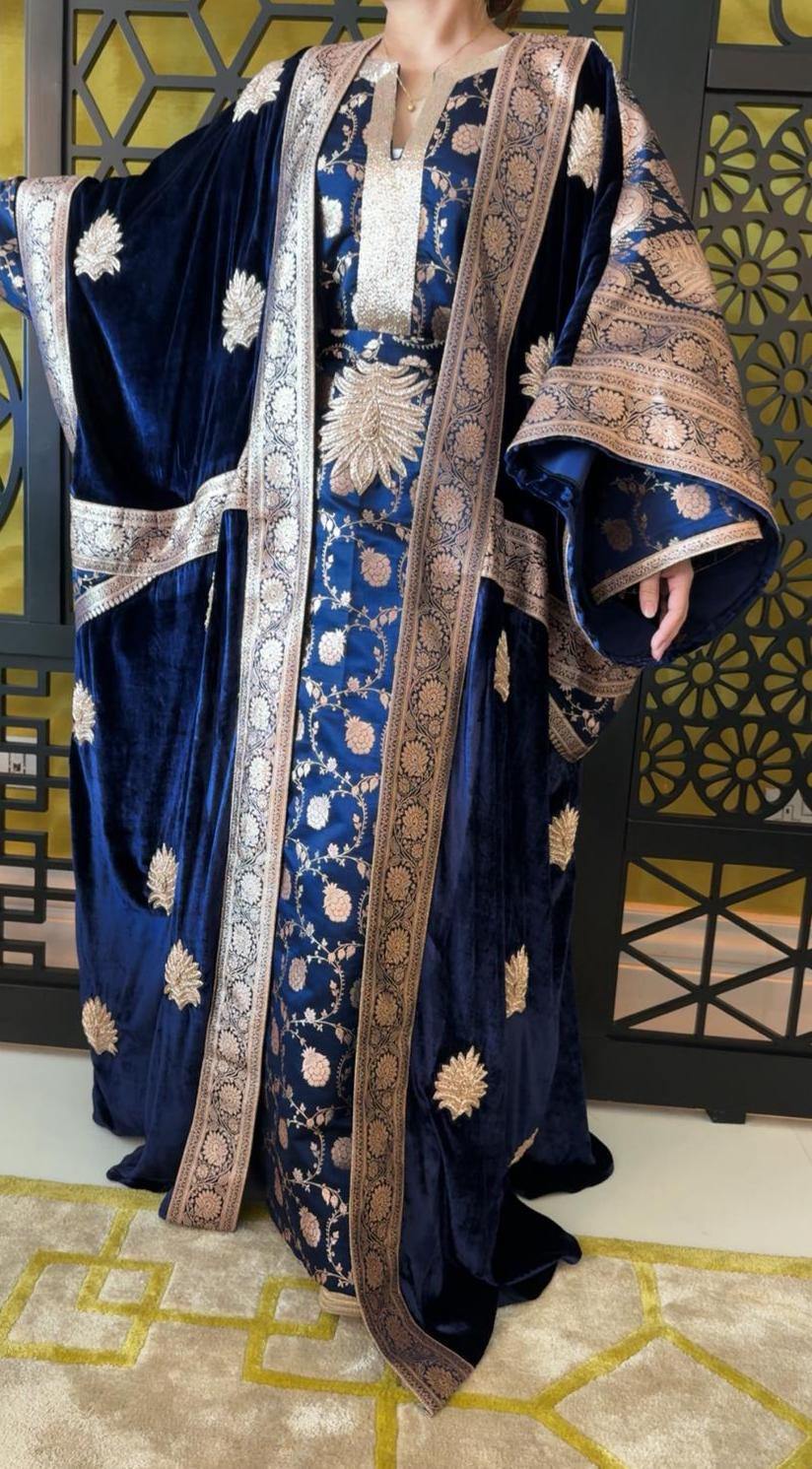 Nashel by najeeba - velvet set  kaftan