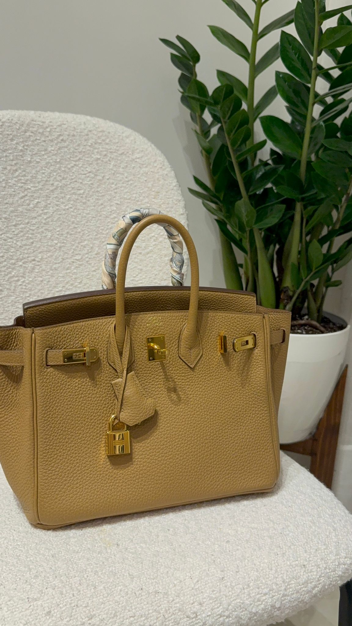 Hermes - birkin 25 biscuit GHW
