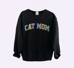 Cat mama sweater black