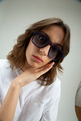 Vest on a couch -RETRO FRANCA SUNNIES - navy blue