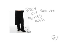 Set active - jersey knit  cardigan + pants - onyx